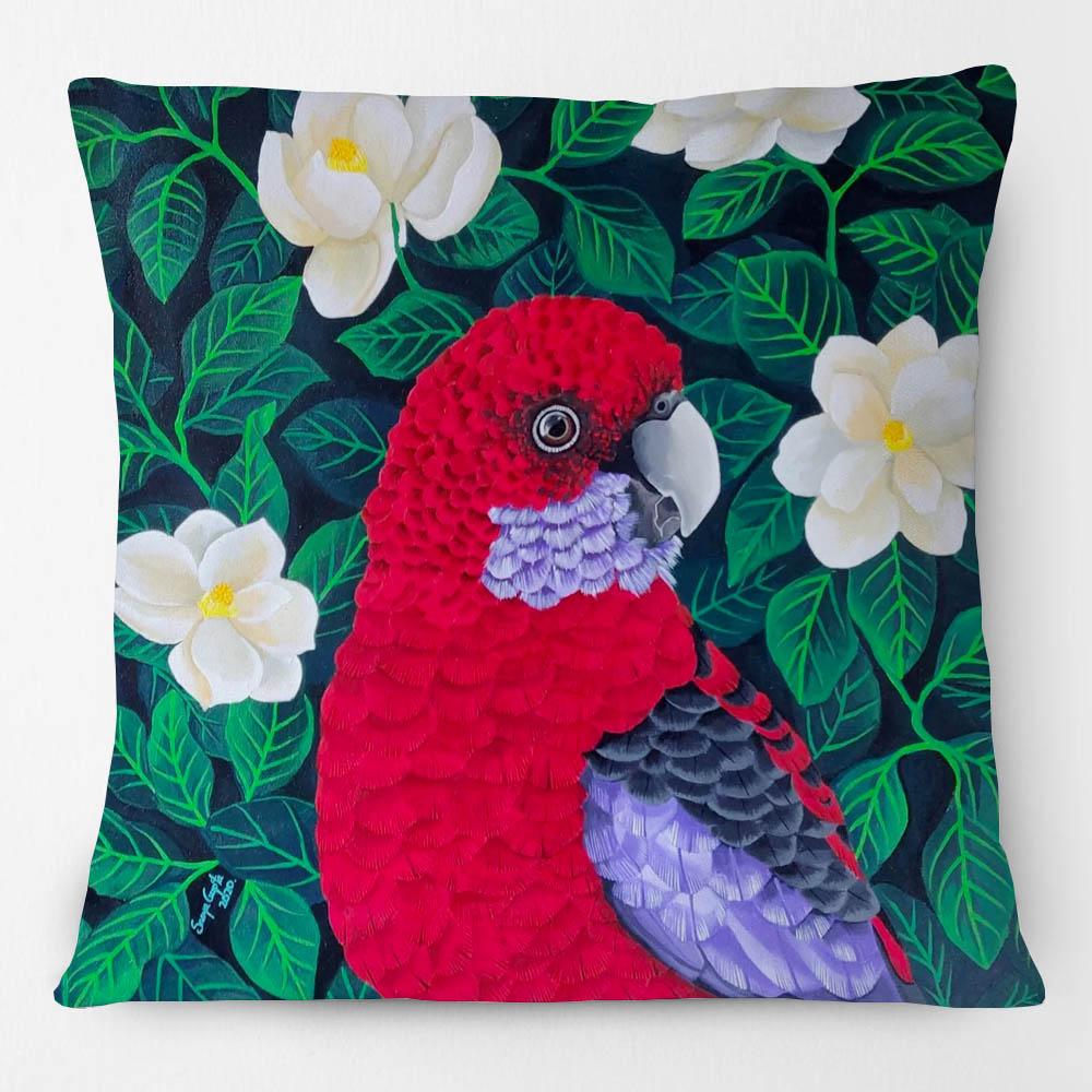 Australian Kingfisher Puffins Seagulls Tropical Parrot Birds Painting Cushion Cover Decorative Pillows For Sofa Home