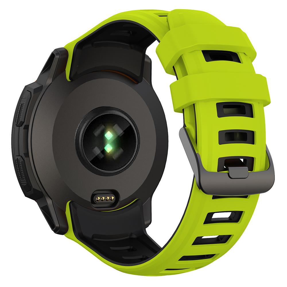 

For Garmin Instinct 2X Silicone Watch Straps Dual Color Wrist Band Lime+Black