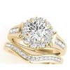 Luxury Round White Stone Zircon Engagement Gold Color Rings Set  Party Anniversary Wedding Rings for Women