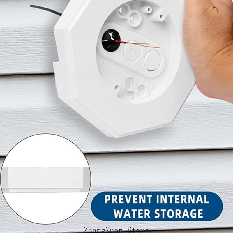 3XUF Außen-Elektroboxen für achteckige Leuchtenmontagen Inklusive Schrauben