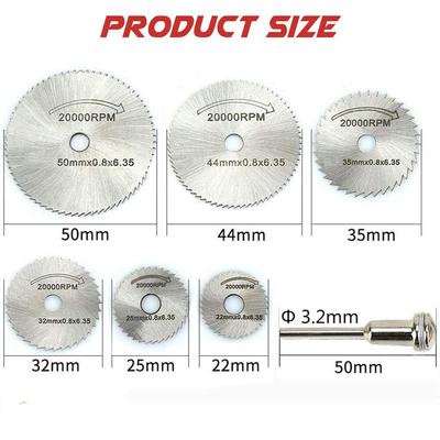 Neue 6 Stück Kreissägeblätter mit Verlängerungsstange Trennscheiben für Holz Kunststoff Metall