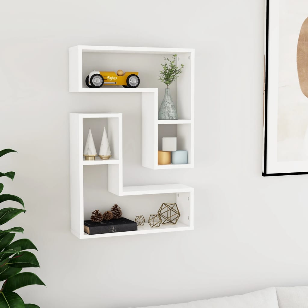 Wall Shelves 2 Pcs White 50x15x50 cm Engineered Wood