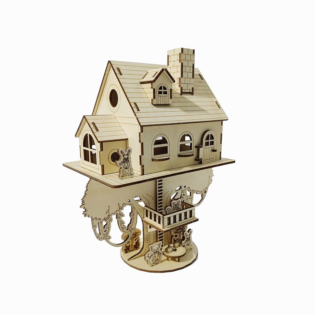 DIY Jungle Treehouse #2, Craft Model Kit, Hands-On Activity Table Decoration, Birthday or Christmas Gift