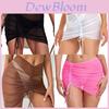 Black Sheer Mesh Bodycon Skirt With Ruched Design For Trendy Streetwear