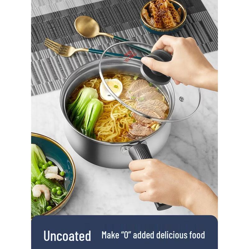 COOKER KING 304 Stainless Steel Milk Pot with Steamer