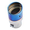 Blue Stainless Steel   Car Straight Exhaust Pipe Rr Muffler Tip Tail Throat