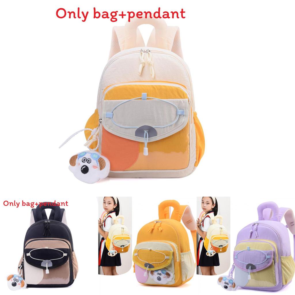 Childrens Cartoon Colorblock Backpack With Oxford Fabric For Kindergarten School Use