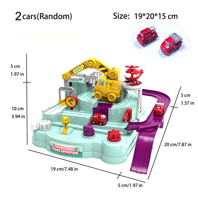 Racing Rail Car Model Educational Toys Children Track Adventure Game Brain Mechanical Interactive Train Animals Space Rocket Toy