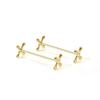 Household Barbell Shape Chopstick Pillow Stainless Steel Electroplate Spoon Holder Japanese-Style Fork Stand Paintbrush
