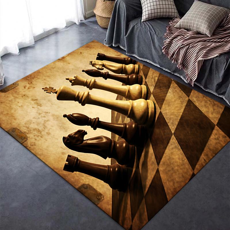 2025 New Chess Piece Carpet Rug for Living Room Bedroom Home Sofa Decoration,Kids Play Non-slip Floor Mat