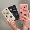 Three-dimensional Bear Coffee Is Suitable for iPhone17 Apple 16Pro Max Mobile Phone Case 15/14 Three-dimensional Cartoon Soft Case