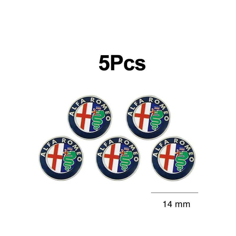Car Stickers For Alfa Romeo 14mm Aluminium Metal Car Styling Remote Key Stickers For Alfa Romeo 156 159 147 4C 8C 166 Giulia Giu