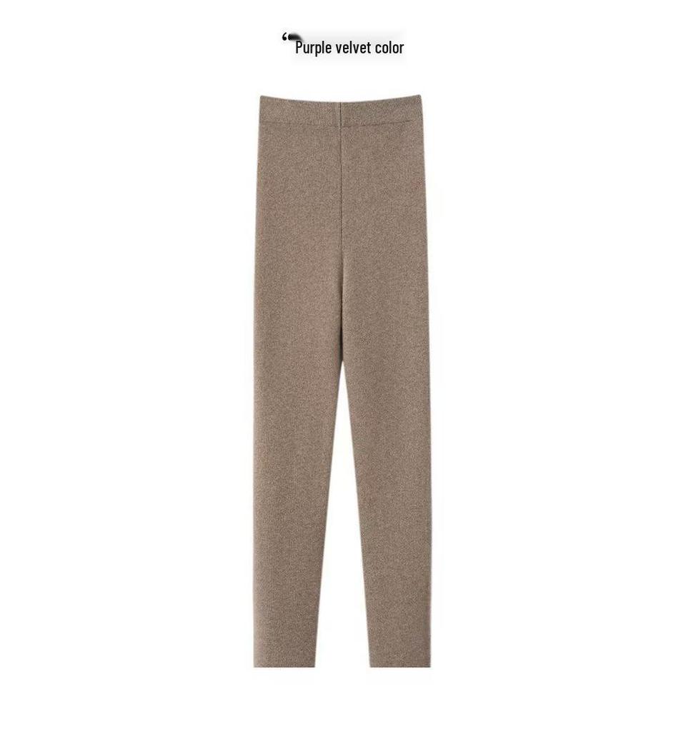 Leggings Donna 100% Puro Cashmere - Autunno/Inverno, Senza Cuciture, Caldi, Lavorati a Maglia, Versatili