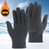 Herr Vinterhandskar Tjockare Termiska Varma Fleece Helfingerhandskar Köldbeständiga Vindtäta Utomhus Skidåkning Cykelvantar Dam
