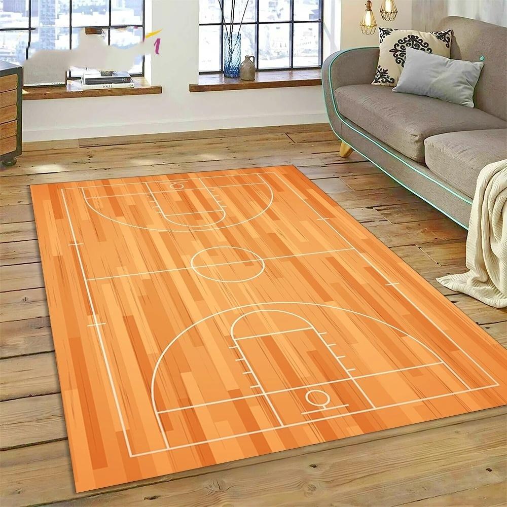 Basketball Court Frame Carpet for Children Bedroom Cartoon Kid Crawling Play Rug Non-slip Doormats Living Room Decor Floor Mat