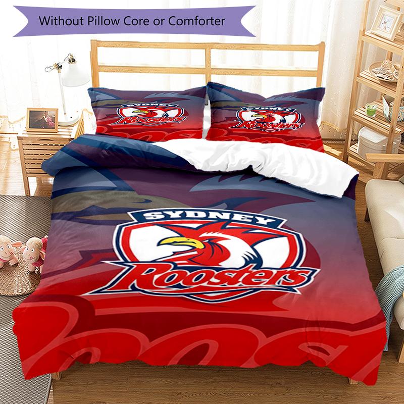3pcs Football Team (23) Design Cover Set - HD Printed Bedding with 1 Cover and 2 Pillowcases - Perfect for Home and Dorm Decor
