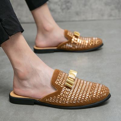 Módní pánské pantofle velká velikost 38-48 letní pantofle nazouvací líné boty prodyšné pánské mokasíny vnitřní pantofle volnočasová obuv Zapatos