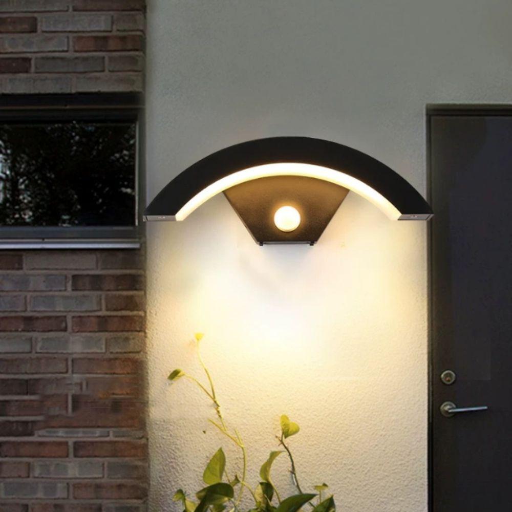 Modern Design LED Wall Lamp Waterproof Induction Waterproof Wall Light LED Motion Sensor Human Body Sensing Light Balcony