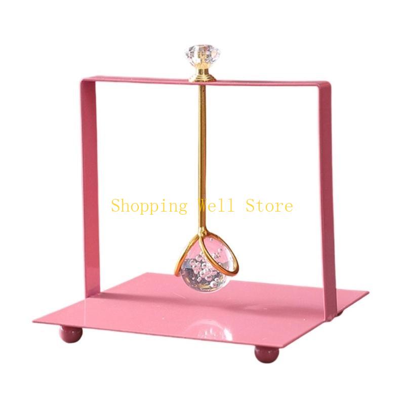 KX4B Elegant French Crystal Tissue Box Cover Rustproof Metal Construction Stable Windproof Base Tissue Dispenser