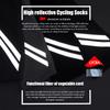 DH Reflective Cycling Socks Bicycle Sport Fitness Night Riding Sock (White)
