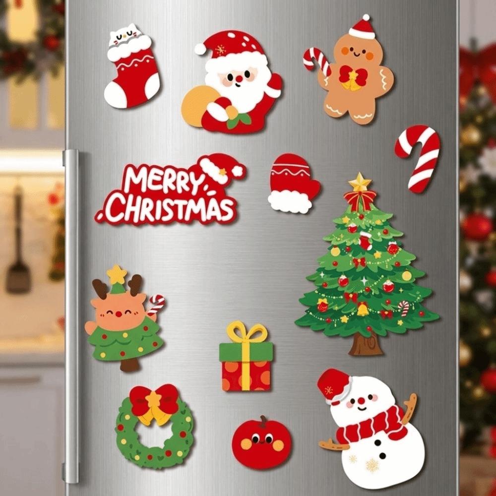12pcs/set Magnetic Adhesive Refrigerator Magnets Cartoon Magnetic Stickers Children