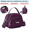 Codzienna pikowana torebka nylonowa - Wszechstronna torba crossbody z wieloma kieszeniami, odpinany pasek, torba na ramię dla kobiet