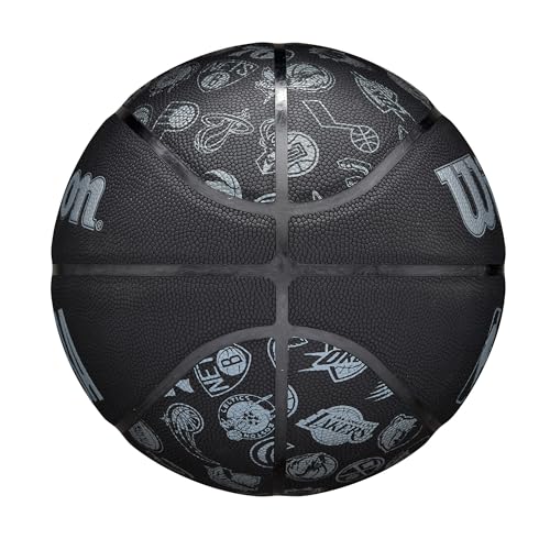 Wilson Men's NBA ALL TEAM BSKT Basketball (Size 7, NBA All Team) WZ4029401XB7, Size 7/Diameter: Approx. 24.5cm, Black