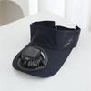 Sun Protection Cooling Fan Cap With Solar and Usb-Black
