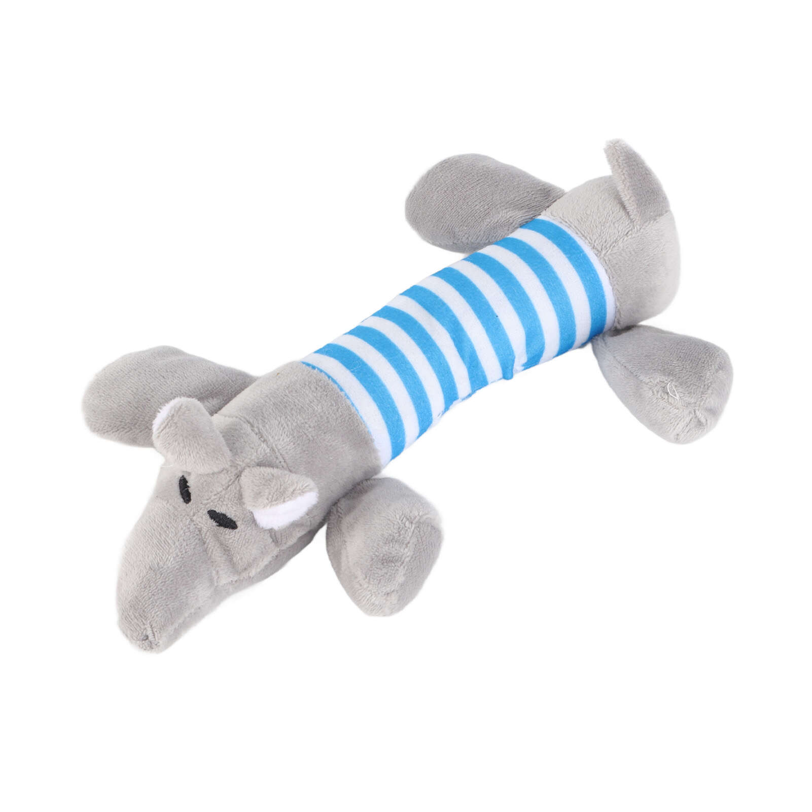 

Плюшевая игрушка для домашних животных, скрежещущая зубами, длинная полосатая игрушка в форме животного, пищащая, мягкая игрушка для кошек и собак, жевательная игрушка для маленьких и средних домашних животных Elephant