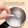 Stainless steel magnetic coffee cup with lid, rechargeable coffee cup, LED temperature display, home smart coffee cup