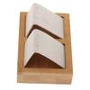 Bamboo Wooden Drop Earrings Ear Studs Display Rack Organizer 1 Slot White