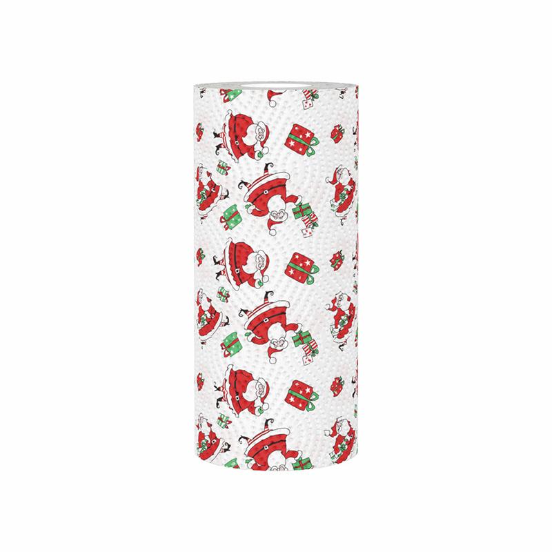 40Pcs/Roll Grease-proof Paper Food Paper Fried Food Paper Dish Towel Christmas Pattern Disposable Snacks Paper Kitchen Supplies