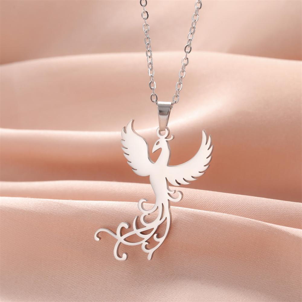 

My Shape Phoenix Fire Bird Dangle Earrings for Women Girls Mom Beautiful Phoenix s Tail Drop Earring Stainless Steel Jewelry