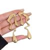 Retro Metal Irregular Water Drop Stud Earrings Design Sense Earrings Exaggerated Unique Earrings