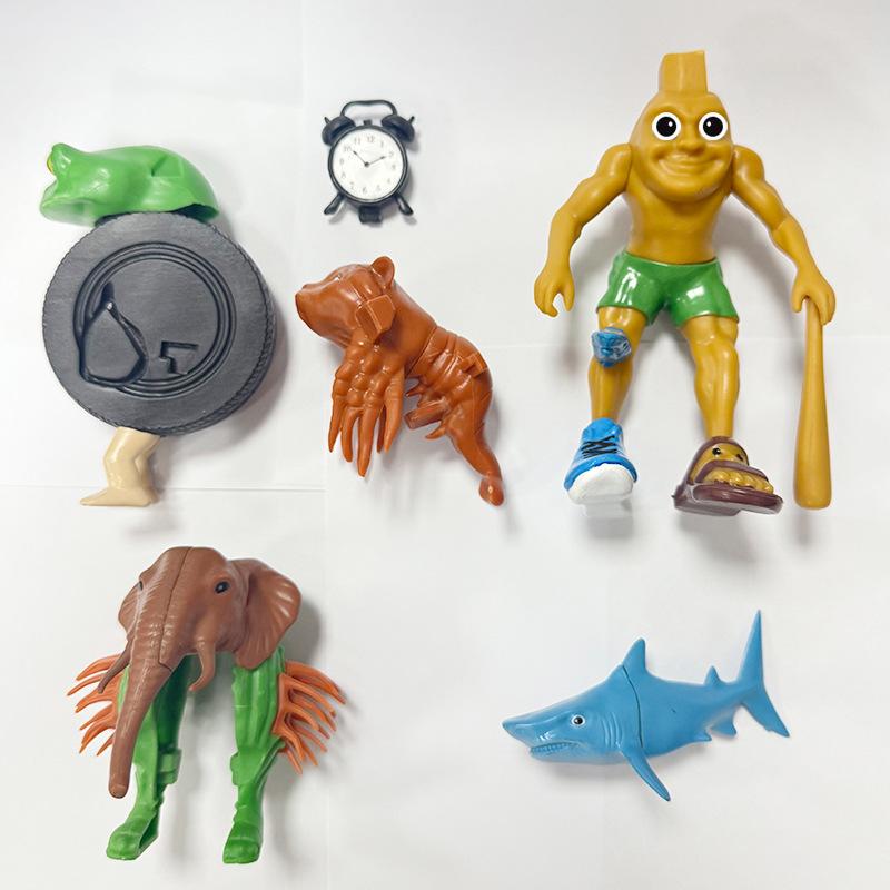 Italienisches Gehirnfäule Tung Tung Sahur Figuren Tralalero Tralala Bombardino Crocodilo Shimpanzini Bananini Zusammenführungsmodell Spielzeug Geschenk