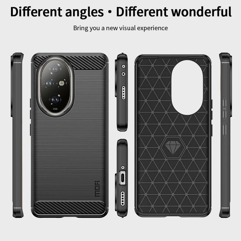 MOFI JK TPU Series-1 For Honor 200 Pro 5G TPU Case Carbon Fiber Texture Brushed Phone Cover