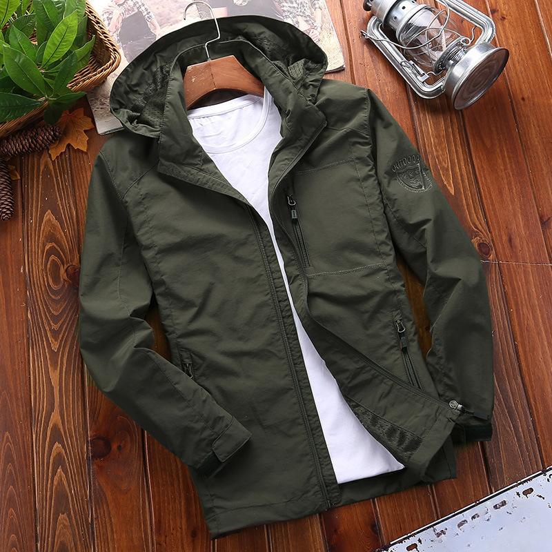 Men's Spring New Outdoor Charging Men's Jacket Lapel Multi-pocket Top