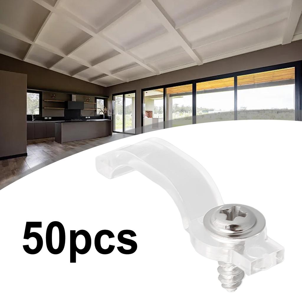 For 5050 LED Strip Light Bar 50*Clips+50*Screws/100*Clips+100*Screws Ultra-Thin