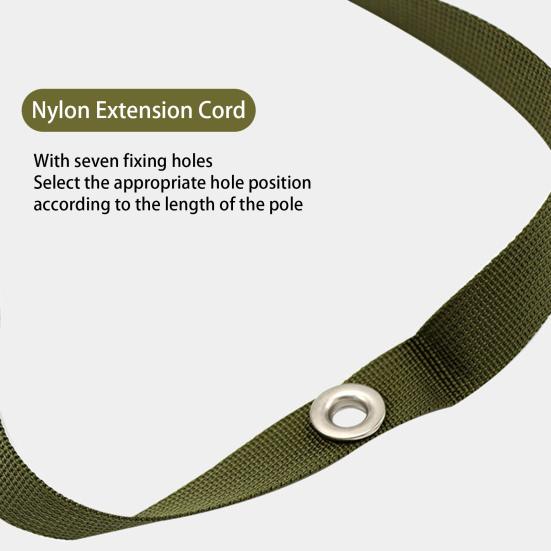 Nylon Extension Cord Good Load-bearing Wear Resistant Fasten Tape Design Easy To Install with Holes Multifunction Camping Nylon Extension Cord Rope