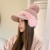 Warm Women's Autumn and Winter Ponytail Knitted Baseball Cap Thickened Outdoor Riding Cold Ear Protection Cap