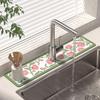 Wasserabsorbierende Matte für Wasserhähne, Küchenspülen, Waschbecken, Abtropfmatten, Spritzschutzmatten für Badezimmerarbeitsplatten