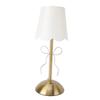 Bow Table Lamp with Fabric Shade Cute Decorative Metal Rechargeable Cordless Bedside Lamp for Bedroom