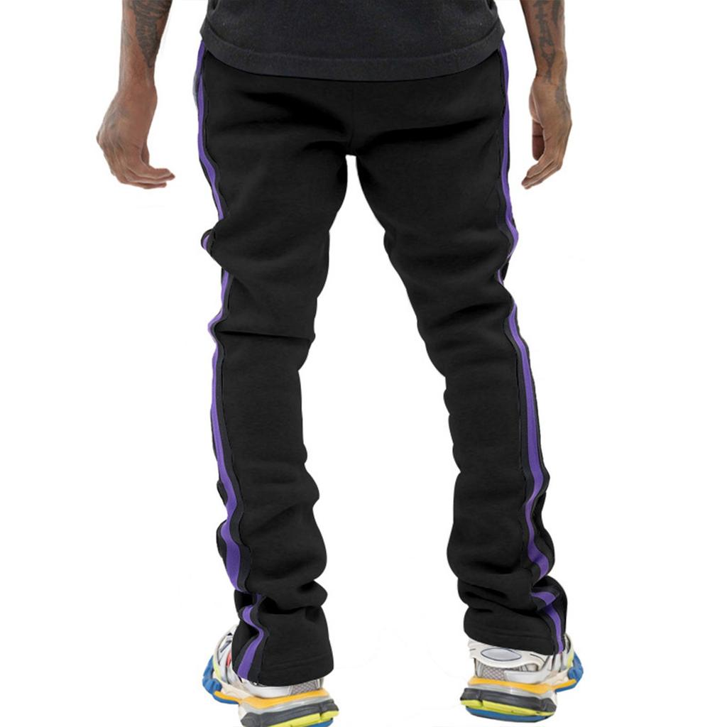 Men's Retro Striped Straight Wide Leg Trousers Men's Casual Fashion Trousers