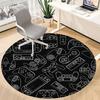 1pc Gaming Controllers Office Round Area Rug, Under Office Chairs Bedroom Living Room Home Decor, Room Deco