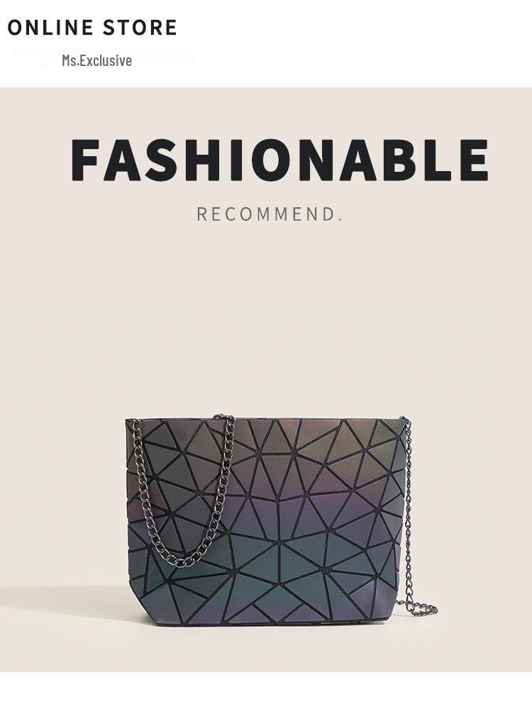 Luminous Diamond-Pattern Shoulder Crossbody Bag - Trendy, Versatile, Fashionable Korean Style for Women 2025