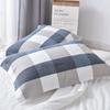 Three-Layer Washed Cotton Plaid Gauze Pillowcase - Soft, Breathable, Sweat-Absorbing Japanese Style