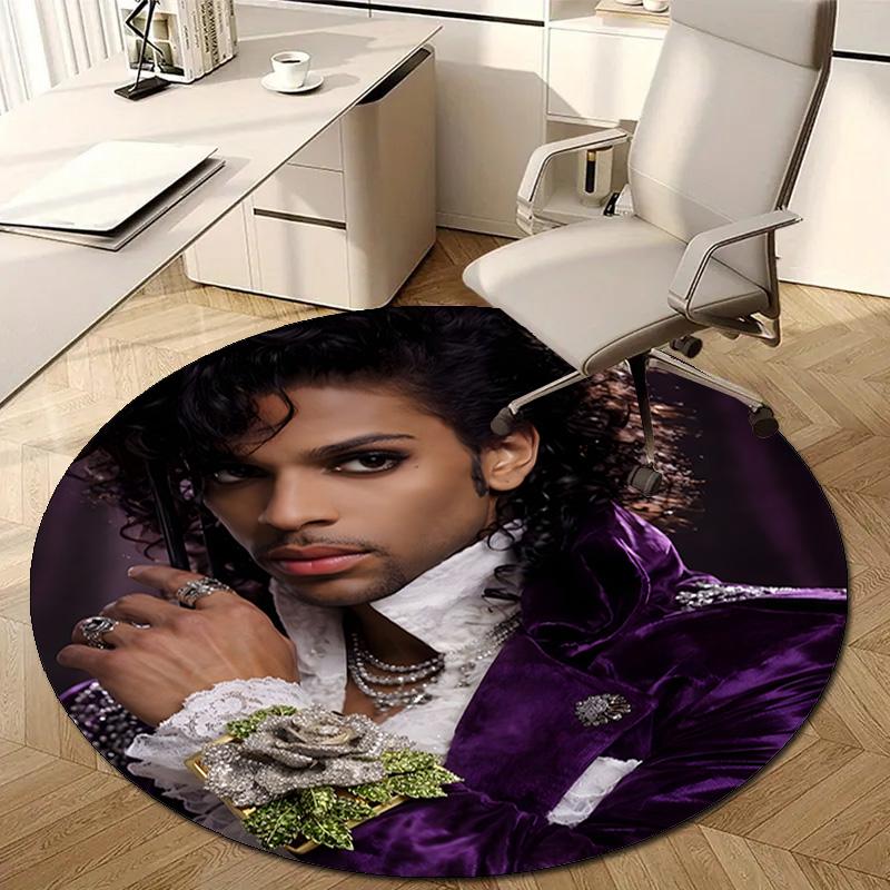1pc Prince1 Design Printed Area Round Carpet for Bedroom Living Room Home Decor Rugs Mat Non Slip Mat Rug for Bedside
