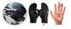 Sports Gloves -30C Unisex Zipper Anti-Slip Foam Touch Screen Lining