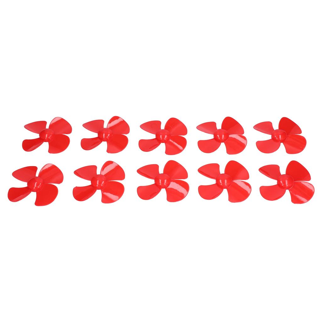 10Pcs 60mm 4 Blades Propeller Plastic Turning Boat Propellers Accessories with 2mm Hole
