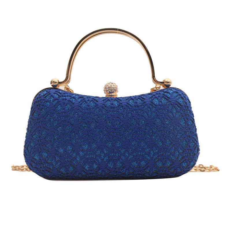 2025 New Exquisite Women's Bag Lock Buckle Shoulder Chain Crossbody Bag Women's Banquet Bag One-Shoulder Crossbody Small Square Bag